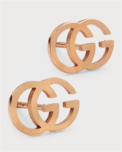 gucci running gold stud earrings|Gucci diamond stud earrings.